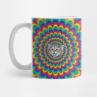 Psychedelic Smiley Cat Mug